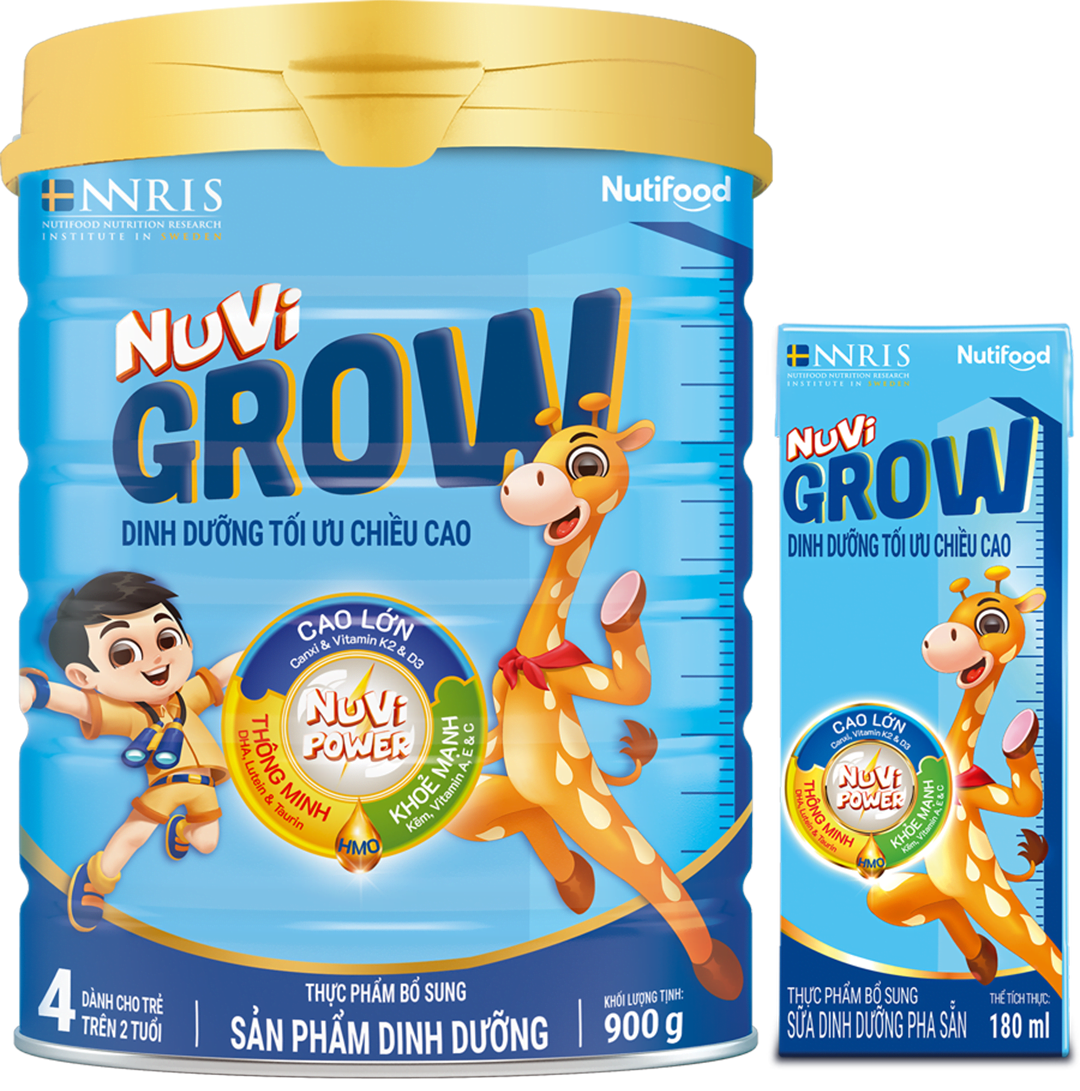 Nuvi Grow là một trong những loại sữa tăng chiều cao; được giới chuyên môn đánh giá cao hàng đầu hiện nay