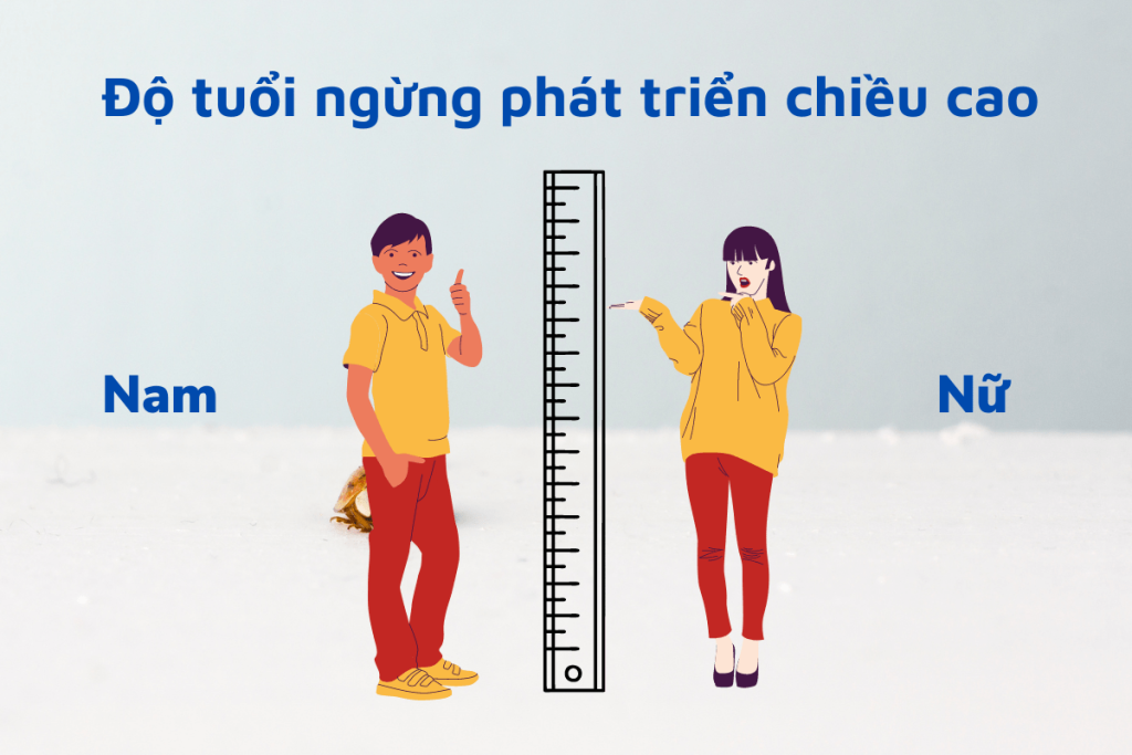 Dấu hiệu ngừng phát triển chiều cao ở nam và nữ