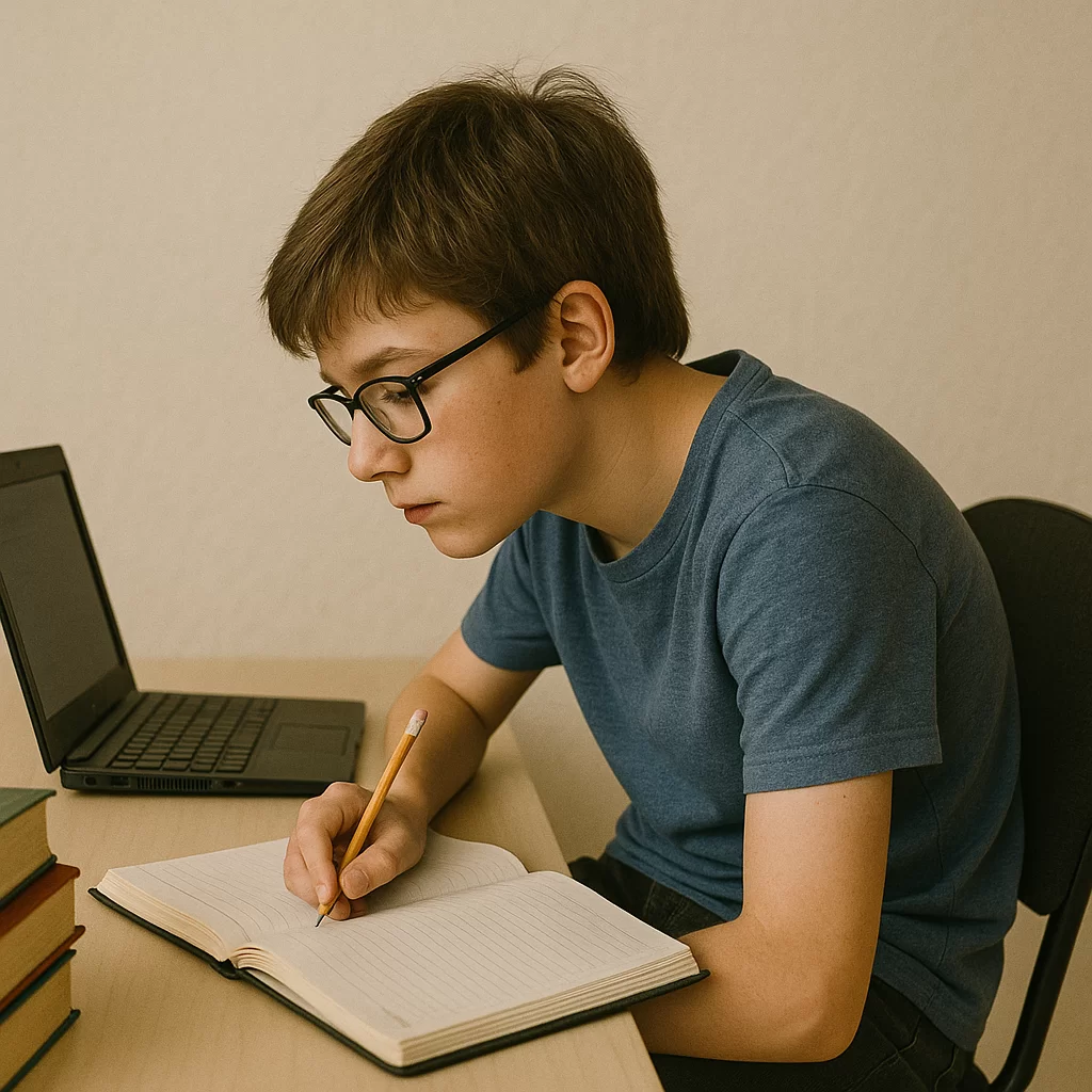 cách ngồi học đúng tư thế